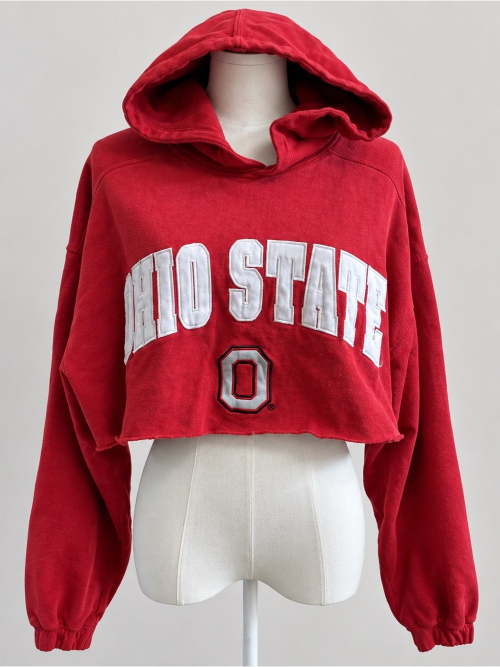 Adidas Ohio State Buckeyes Cropped Hoodie Womens XS NCAA Game Day